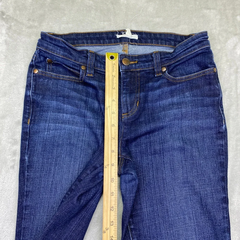 Eileen Fisher Women Straight Leg Jeans Dark Wash Organic Cotton Sz 6 Fits 27" - Picture 2 of 9